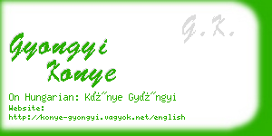 gyongyi konye business card